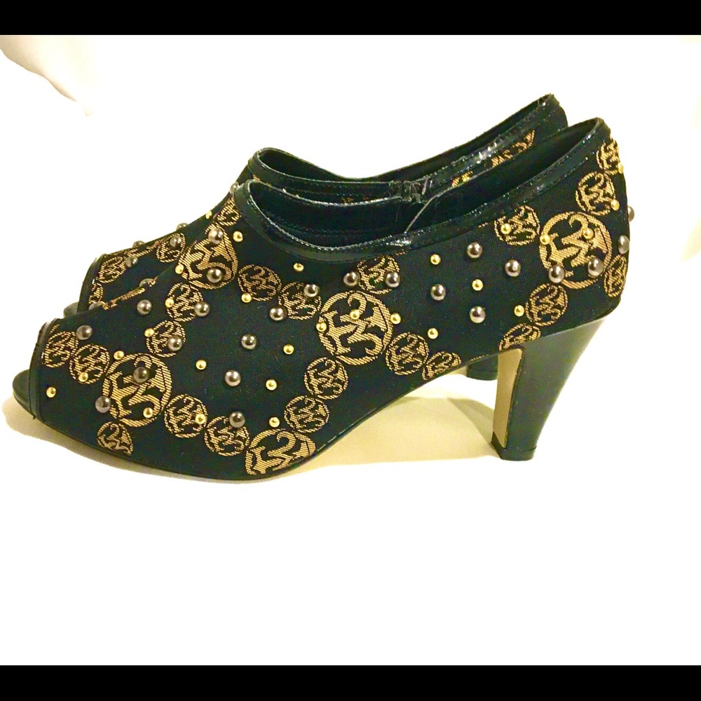 MISS TINA Designer Metal Studded Heels